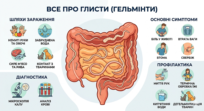 Глисти у дітей симптоми